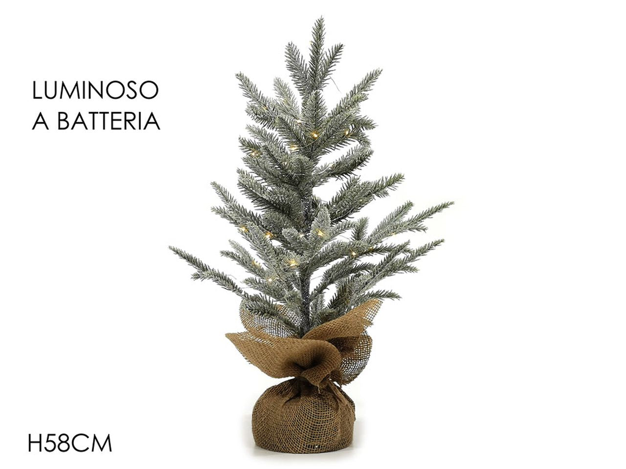 Albero di natale misura h.58cm con 40 microled