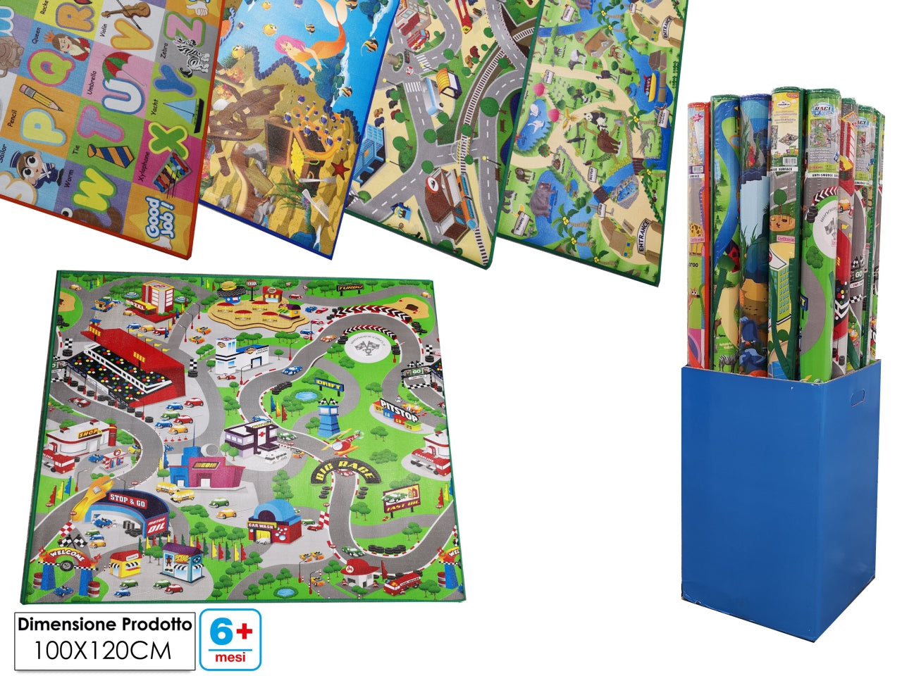 Tappetino primi giochi 100x120cm - disponibile in 5 assortimenti