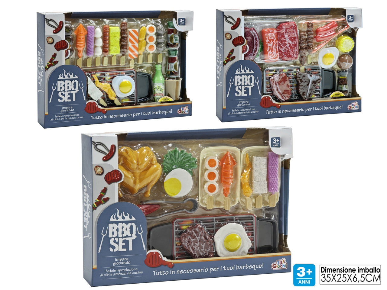 Set bbq in 3 assortimenti