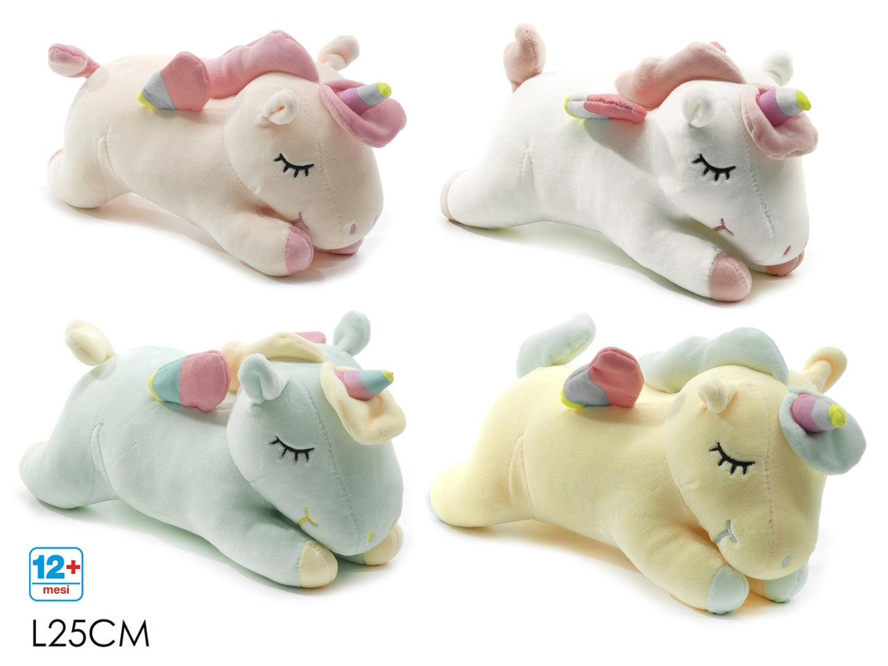 Unicorno 25cm in 4 assortimenti