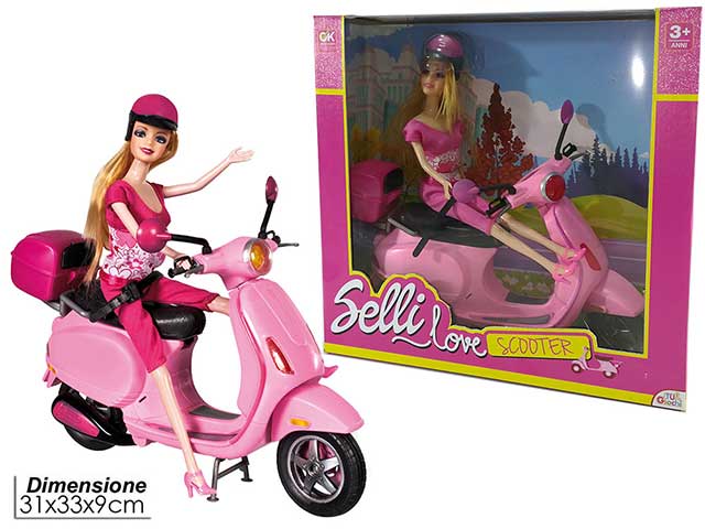 Bambola selly love con scooter 120436