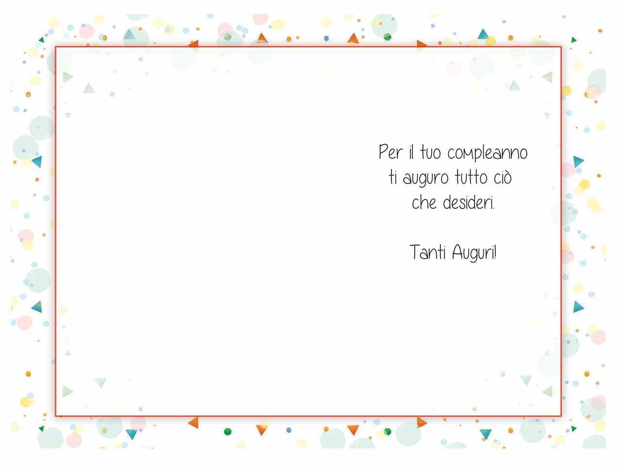 Biglietto auguri buon compleanno
