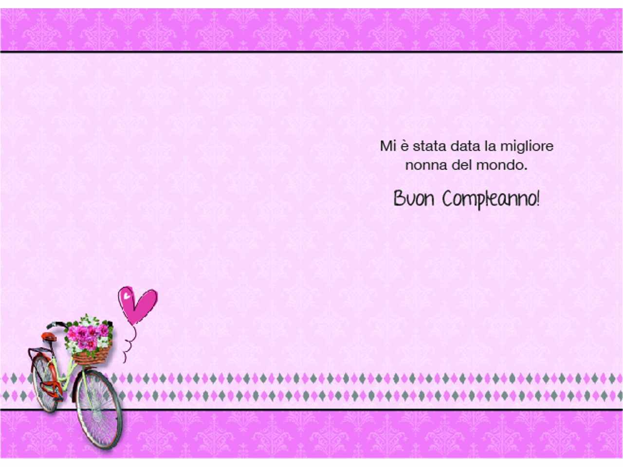 Biglietto auguri per la nonna con scritta tanti auguri nonna
