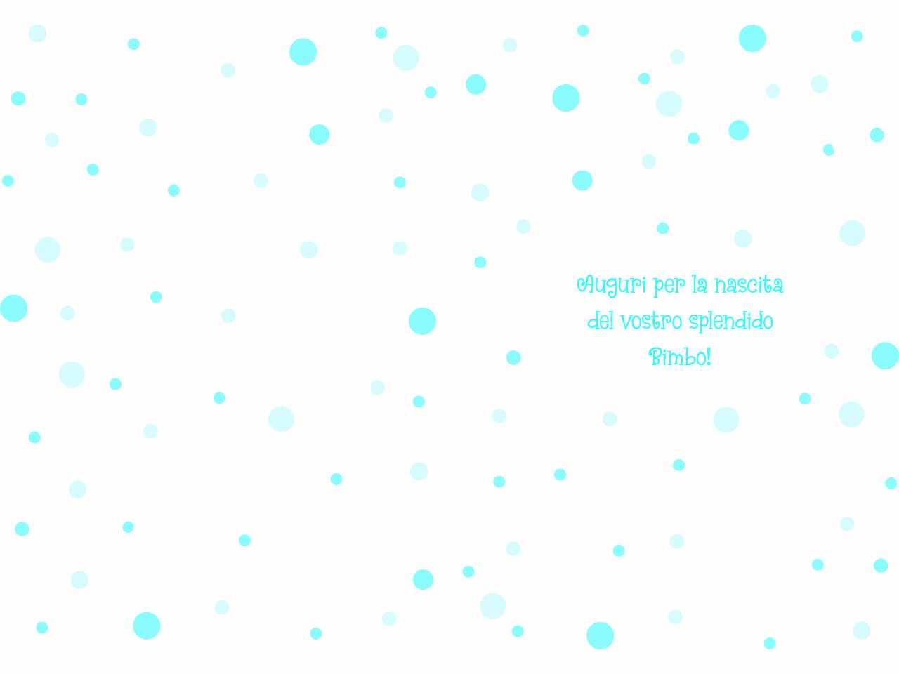 Biglietto auguri per lieto evento colore azzurro