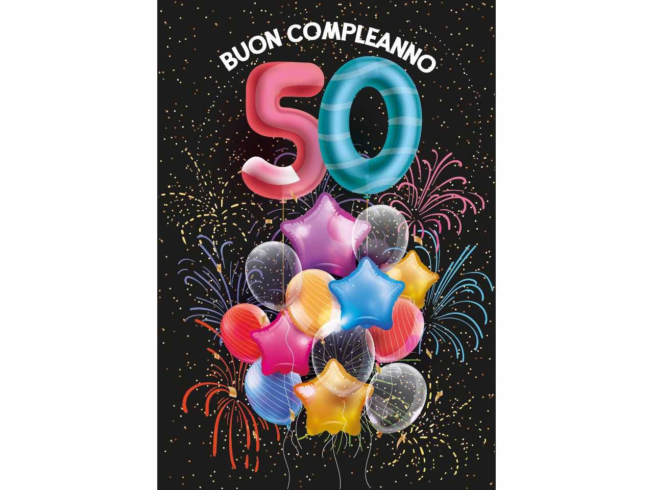 Biglietto auguri buon compleanno 50 anni
