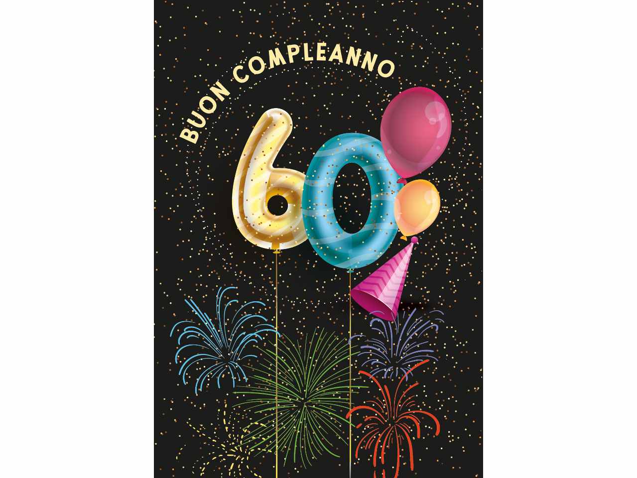 Biglietto auguri buon compleanno 60 anni