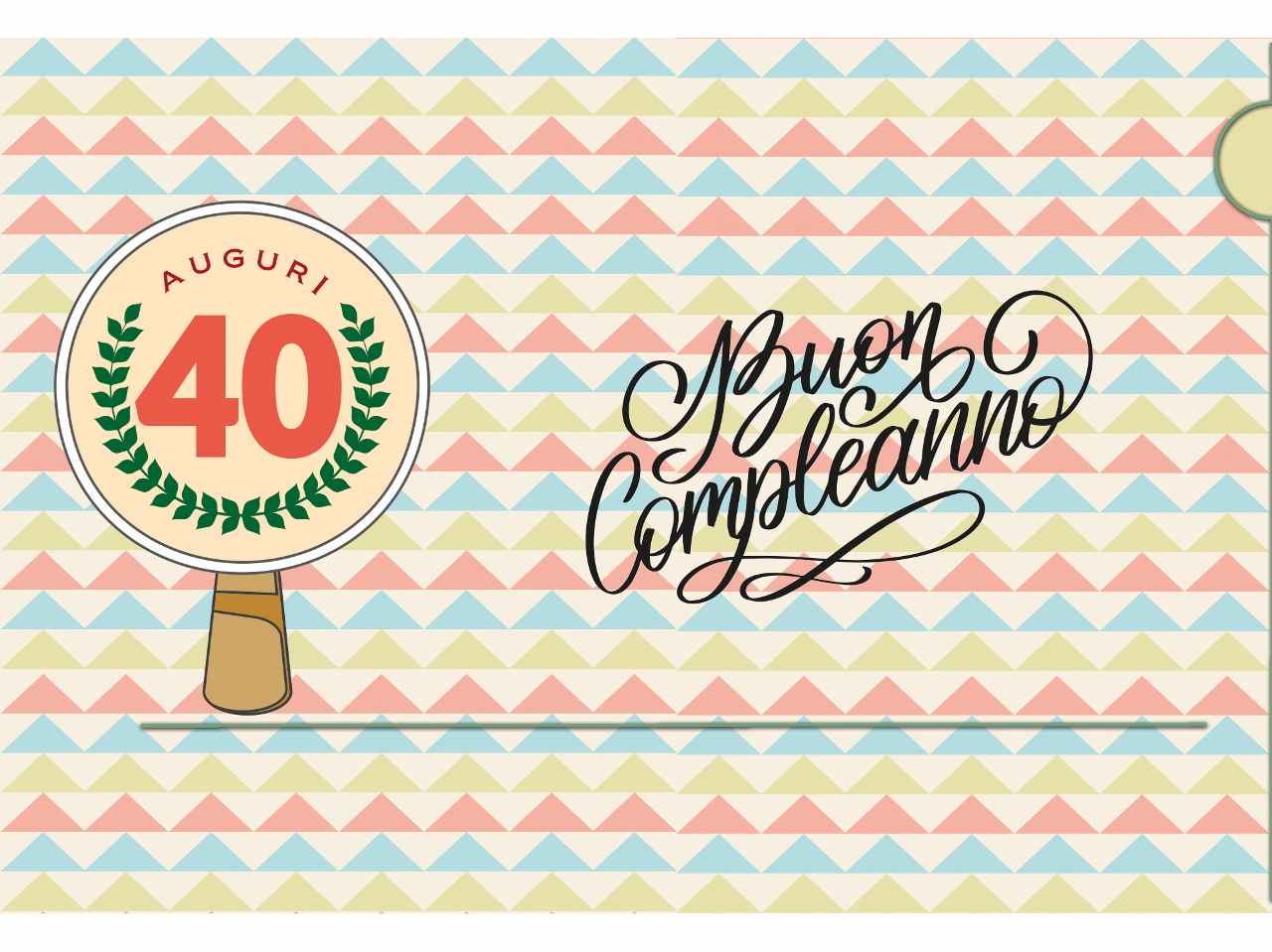 Biglietto auguri buon compleanno 40 anni