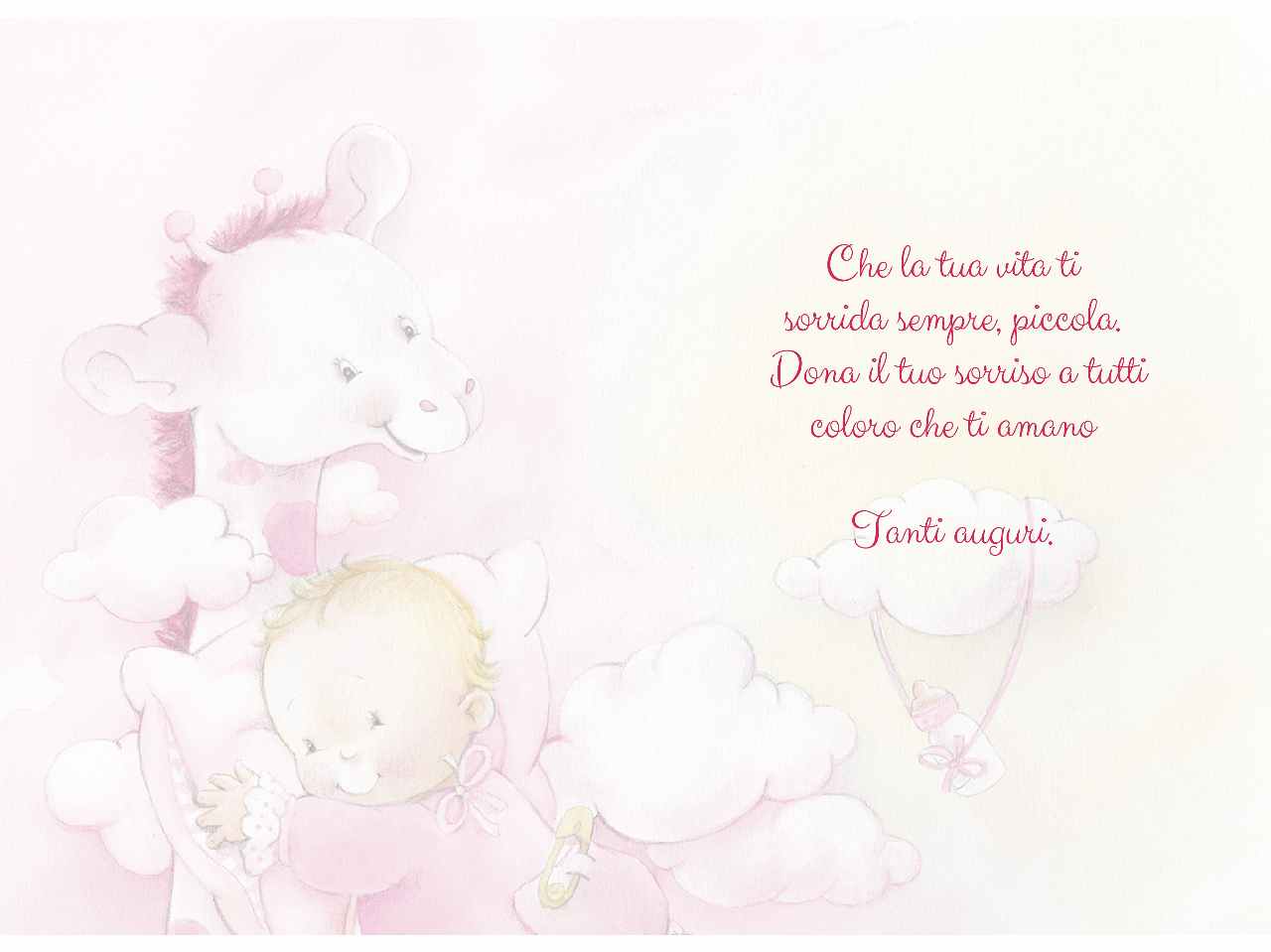 Biglietto auguri battesimo con scritta felice battesimo