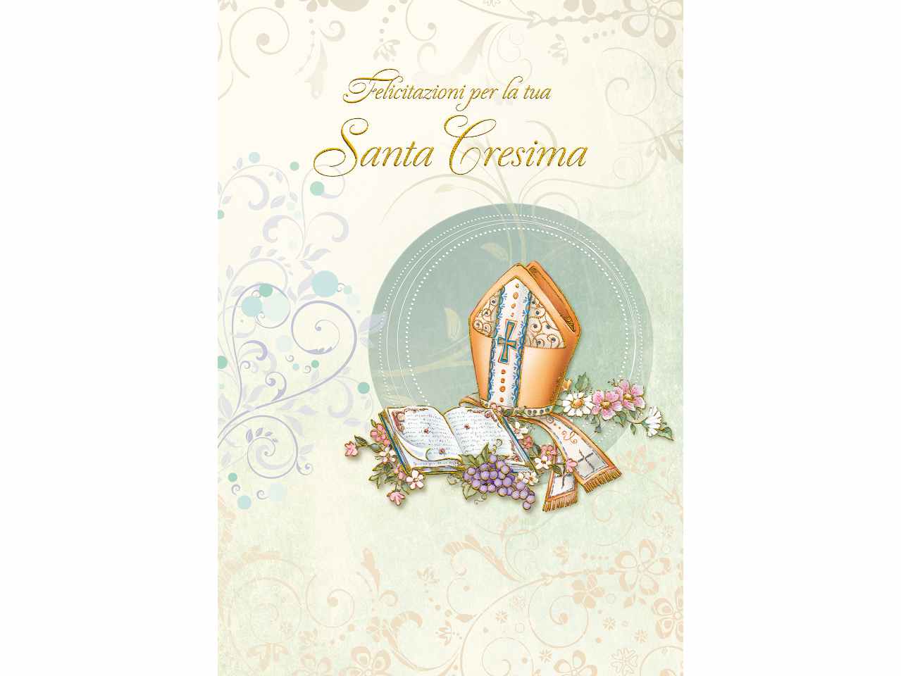 Biglietto auguri per santa cresima