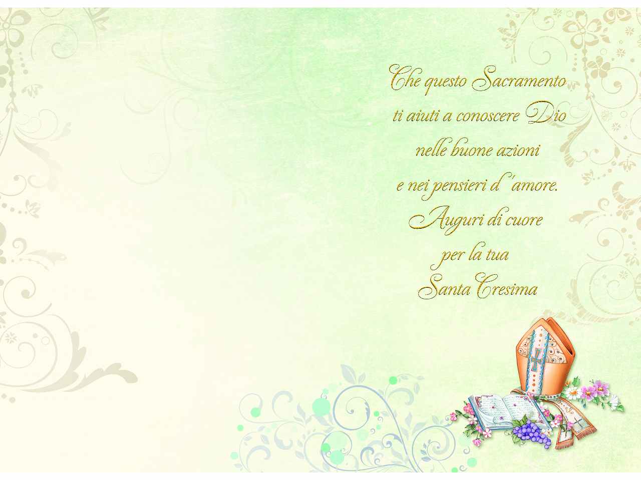 Biglietto auguri per santa cresima