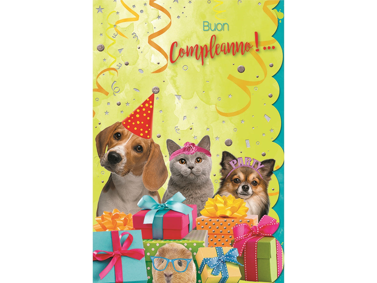 Biglietto buon compleanno cuccioli