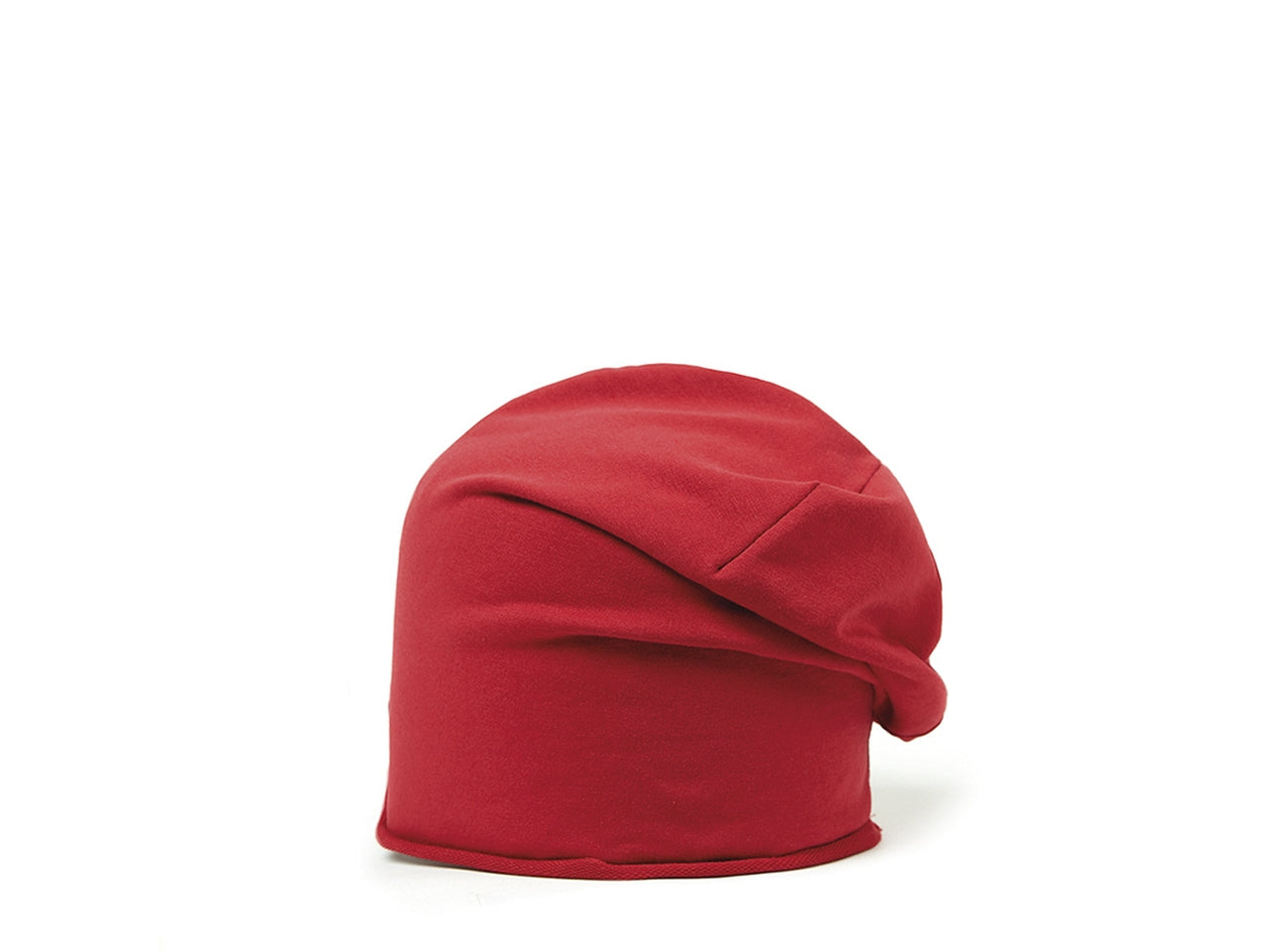 Cappello oversize jersey tinta unita rosso taglia unica