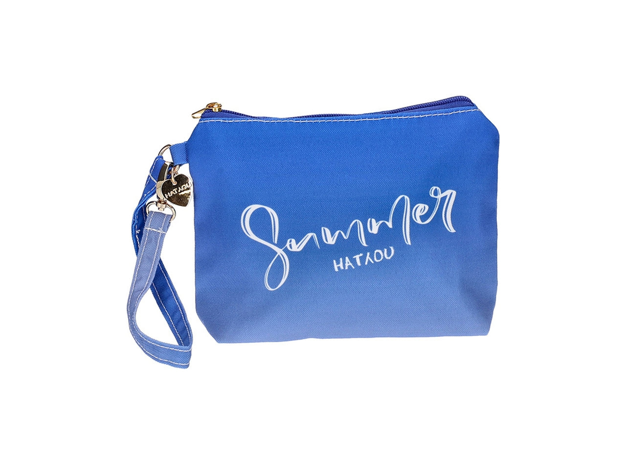 Pochette mare in poliestere con scritta summer blu - Hat You $