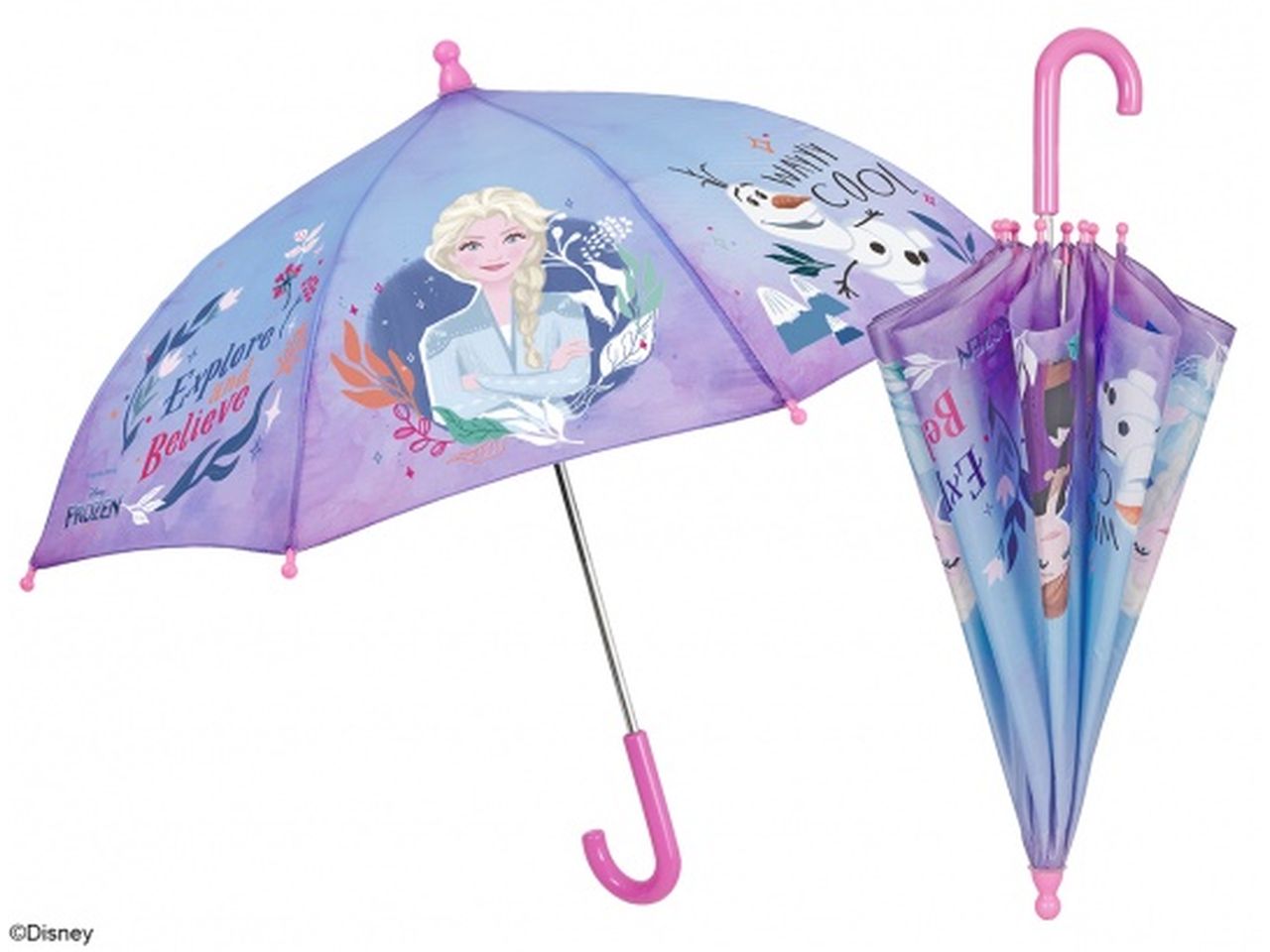 Ombrello con apertura manuale 38cm con apertura di sicurezza fantasia frozen 2