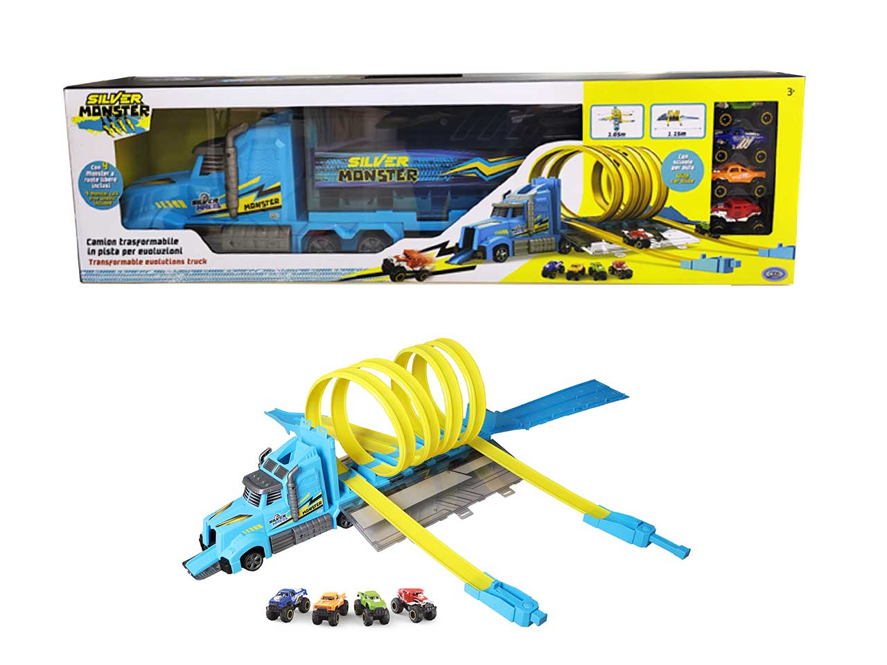 Silver wheel camion trasformabile in pista monster