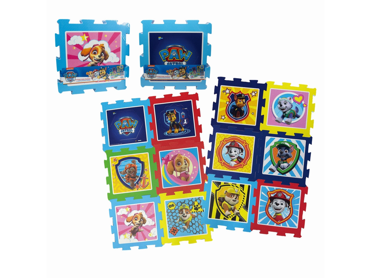 Paw patrol - tappetone puzzle con 6 mattonelle