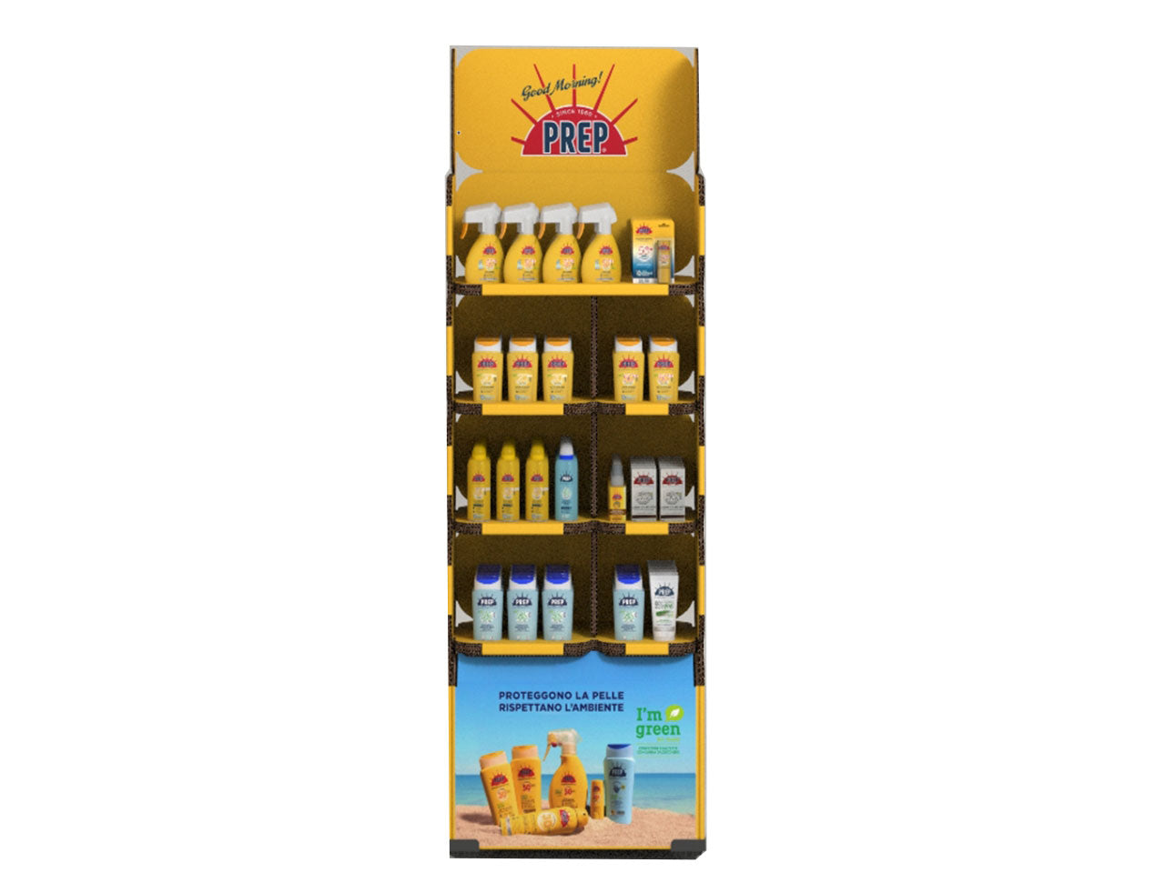 Prep espositore solari da 138 pezzi