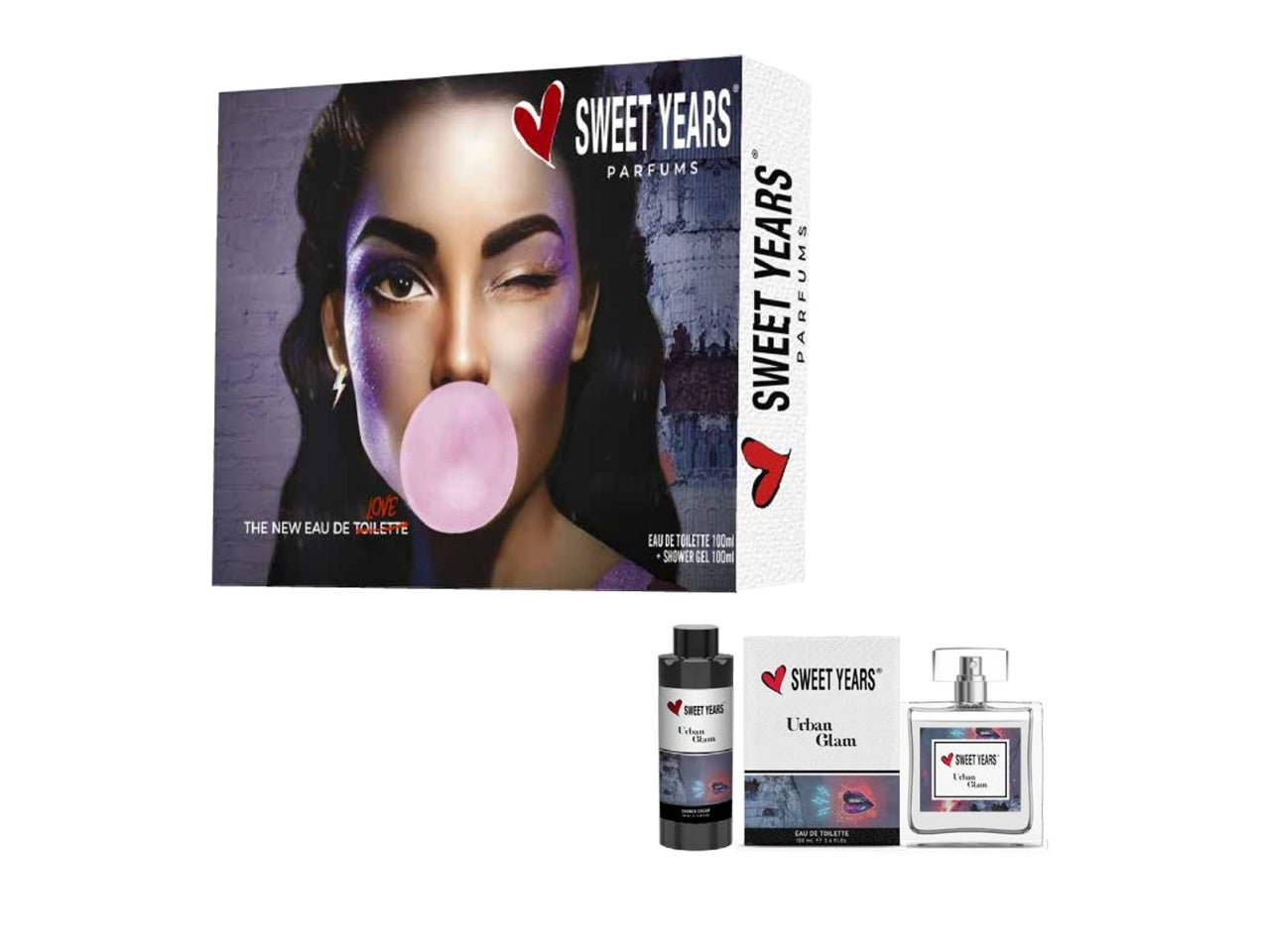 Sweet years urban glam: edt 100 ml + shower gel 100 ml