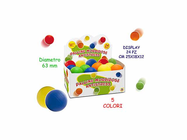 Teo's palline antistress 24 pezzi 63mm51542