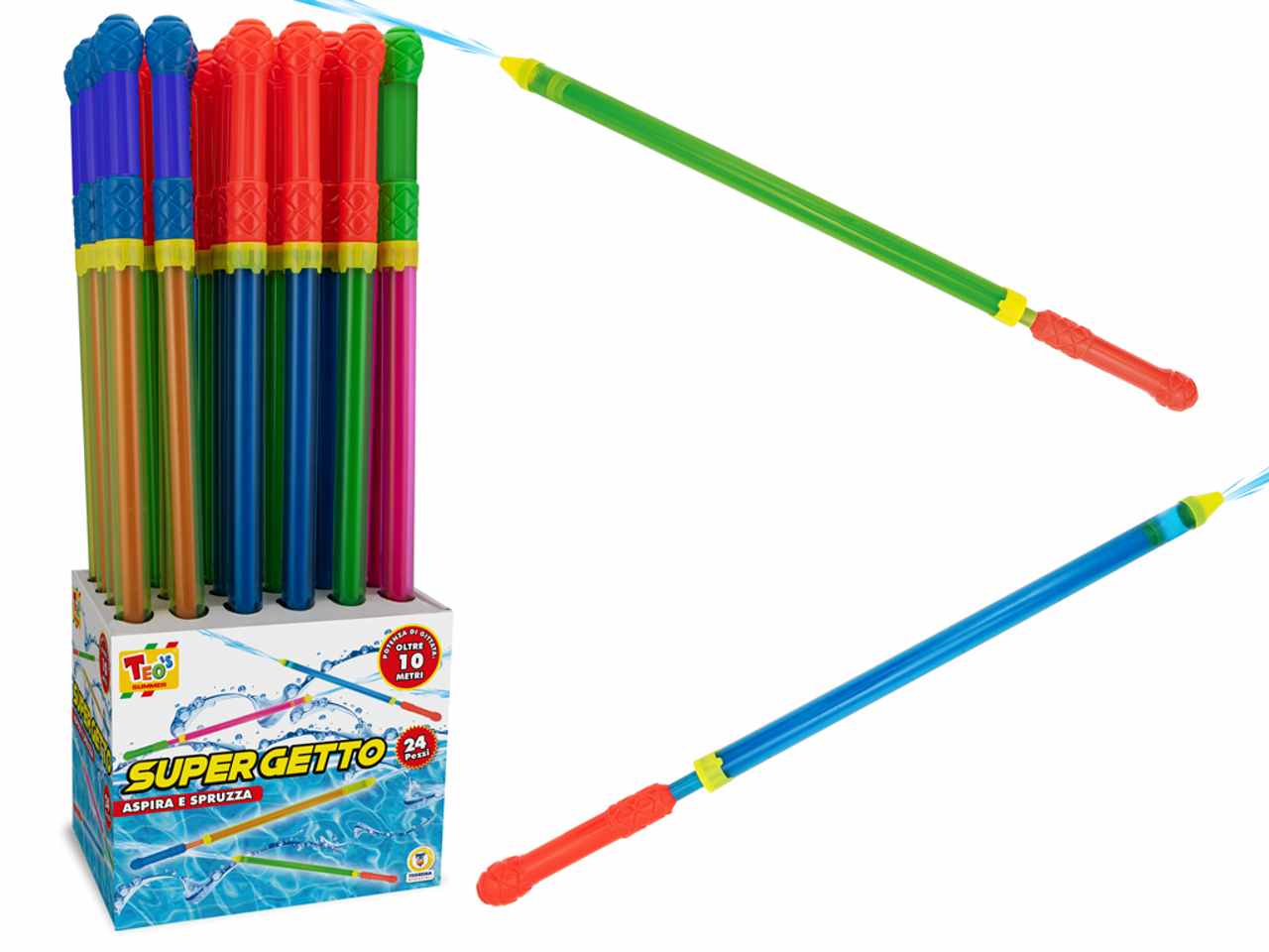 Supergetto siringone 73cm in 4 colori