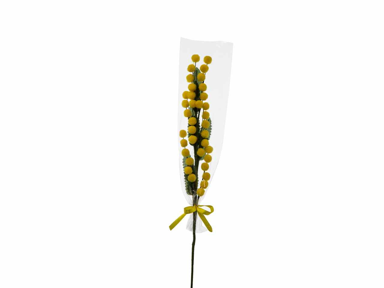 Fiore di mimosa incartata x 36 fiori misura 58cm