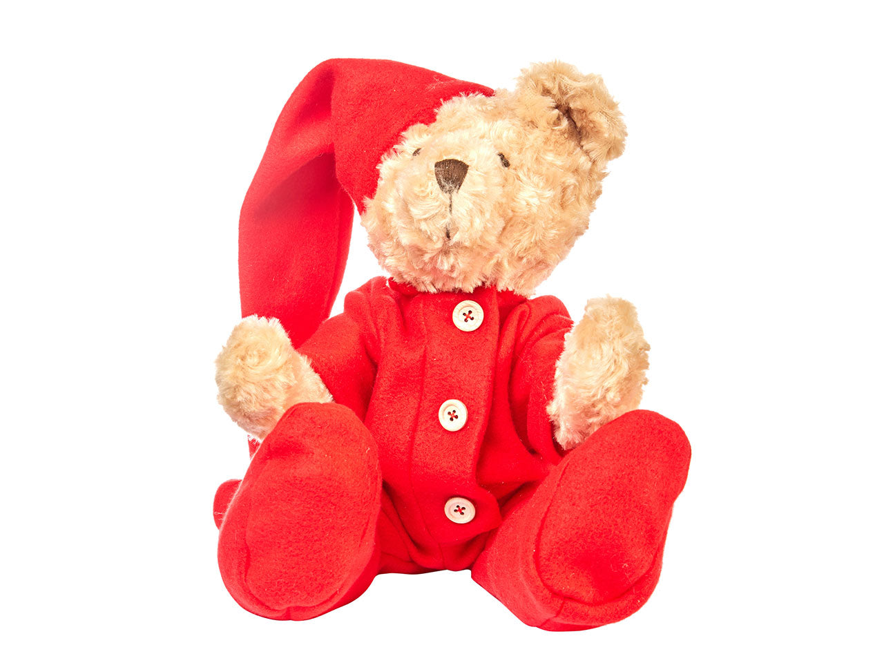 Teddy con pigiama misura 40cm colore rosso