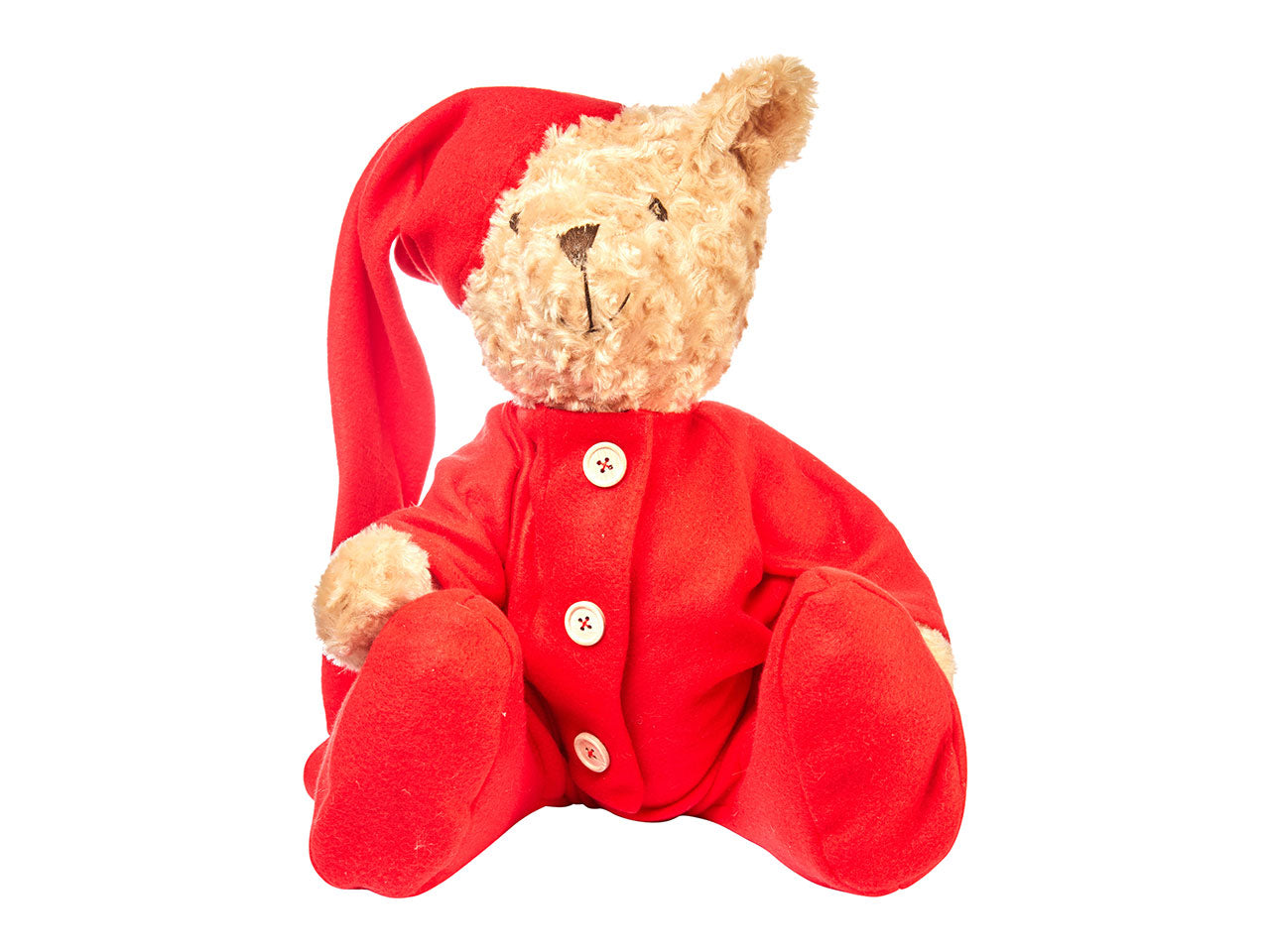 Teddy con pigiama misura 50cm colore rosso