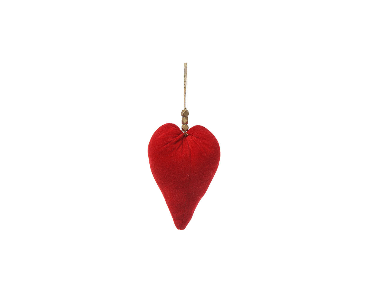 Cuore velluto cm.18 rosso