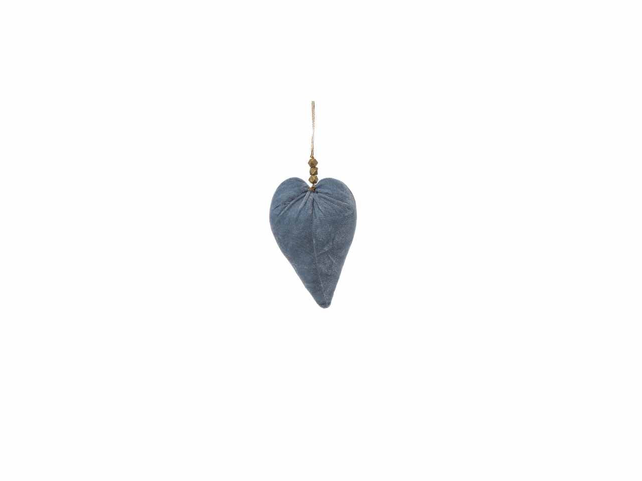 Cuore velluto cm.18 blu