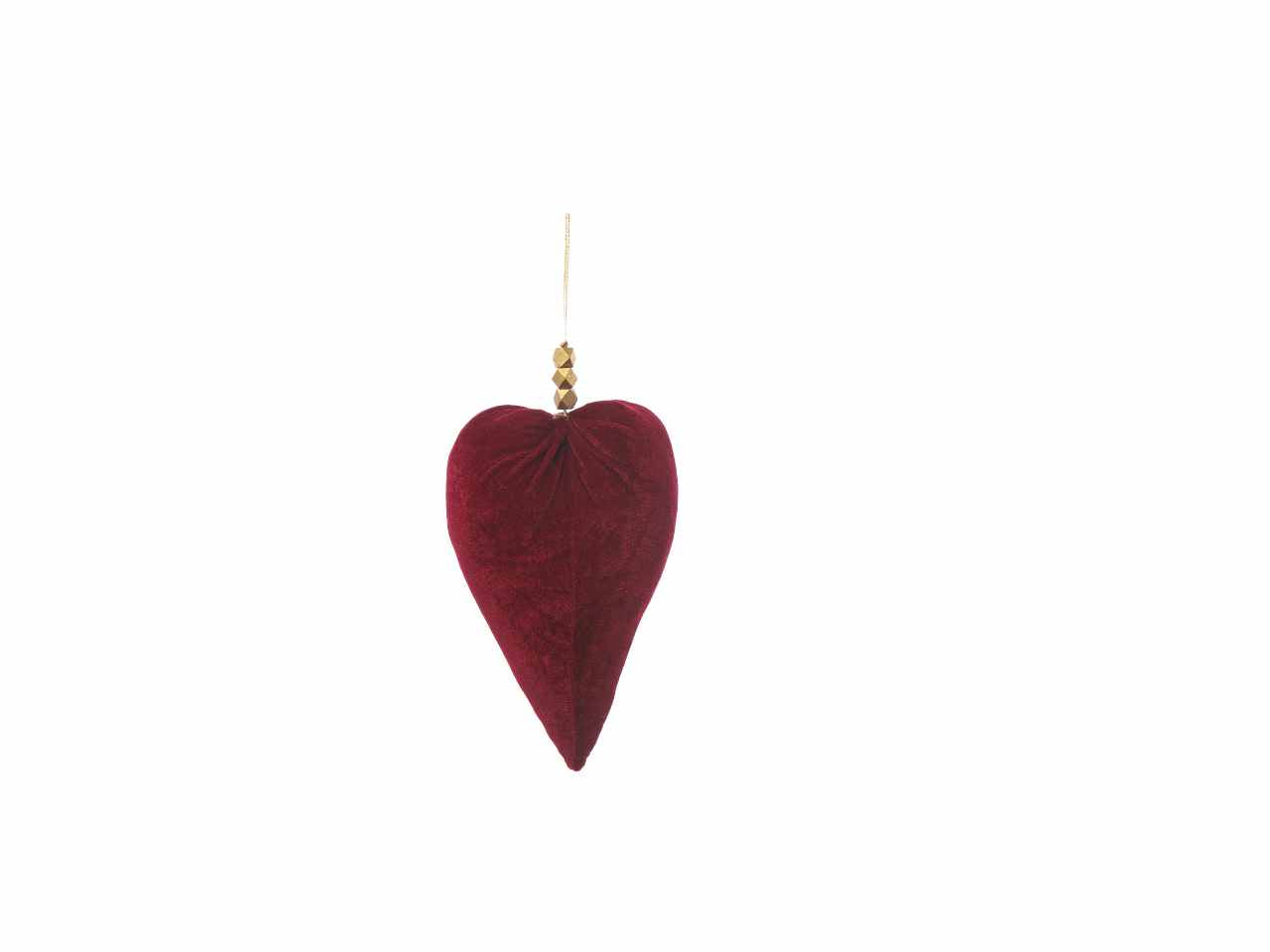 Cuore velluto cm.28 burgundy $