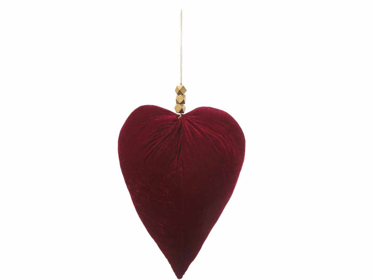 Cuore velluto cm.43 burgundy