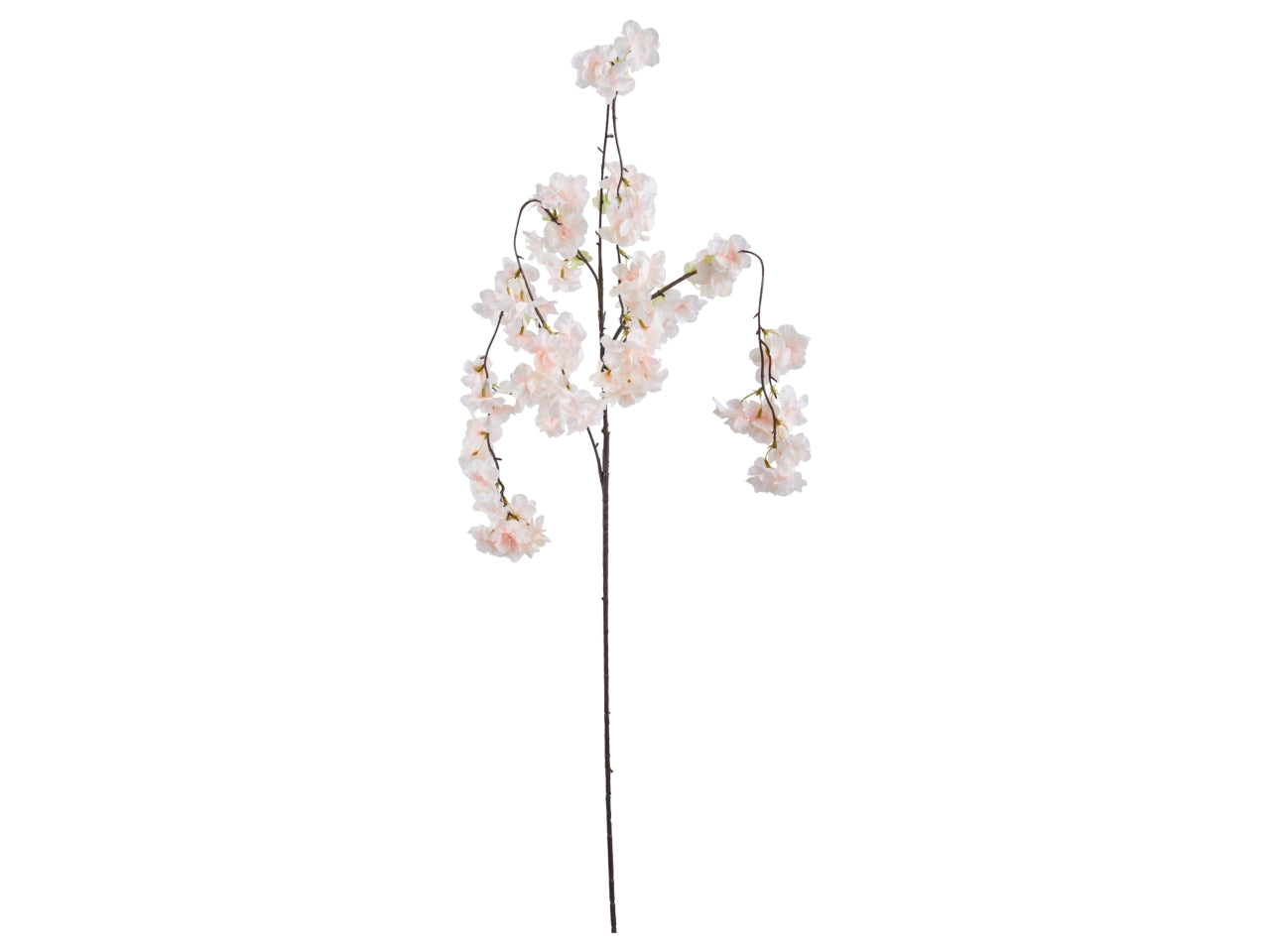 Pesco rosa artificiale, tralcio con 4 rami e fiori in tessuto 110 cm - Arpimex