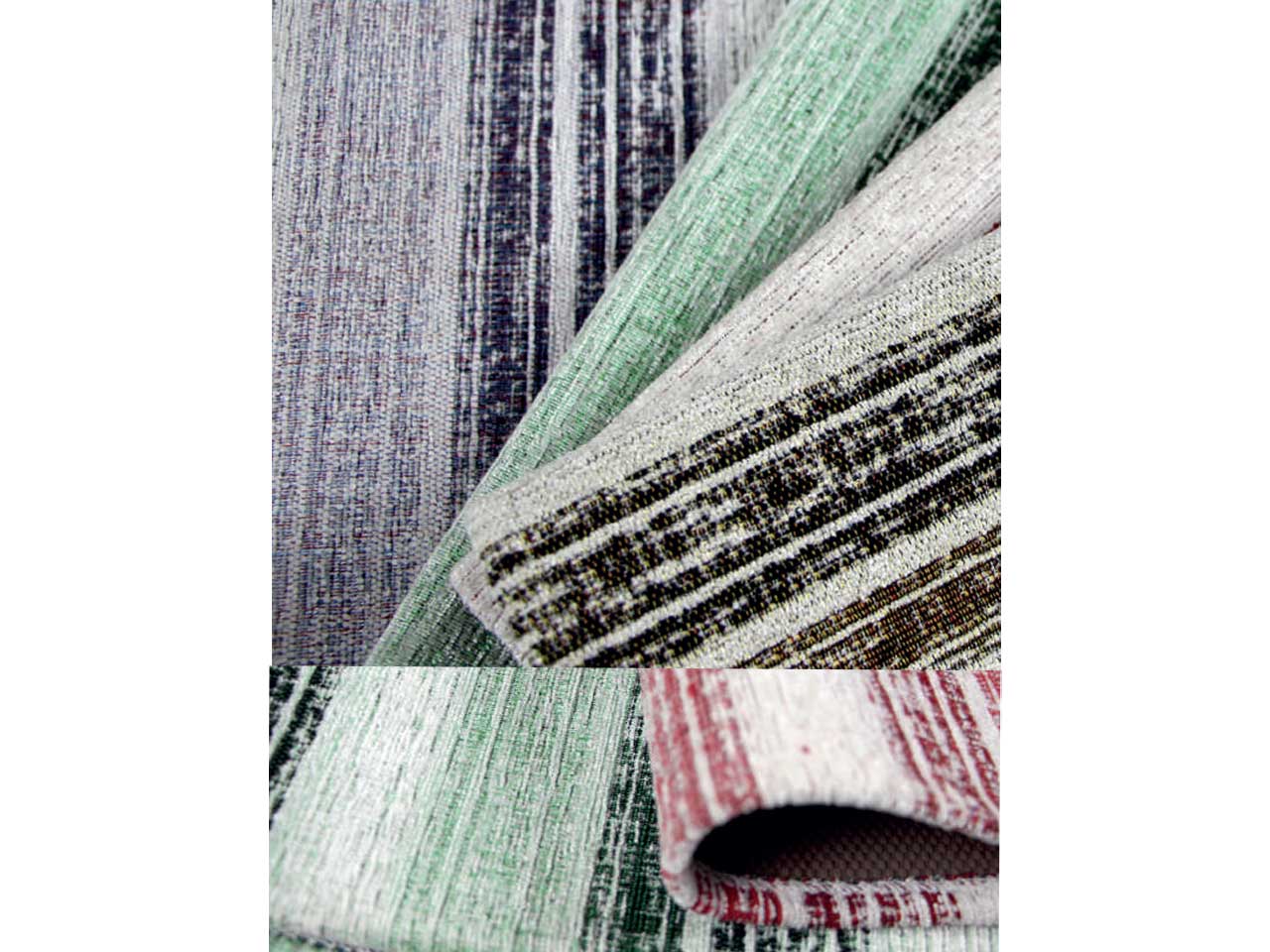 Tappeto per cucina moderno in misto cotone multicolor fantasia rigata 50x170 cm, Santiago - Olivo Tappeti