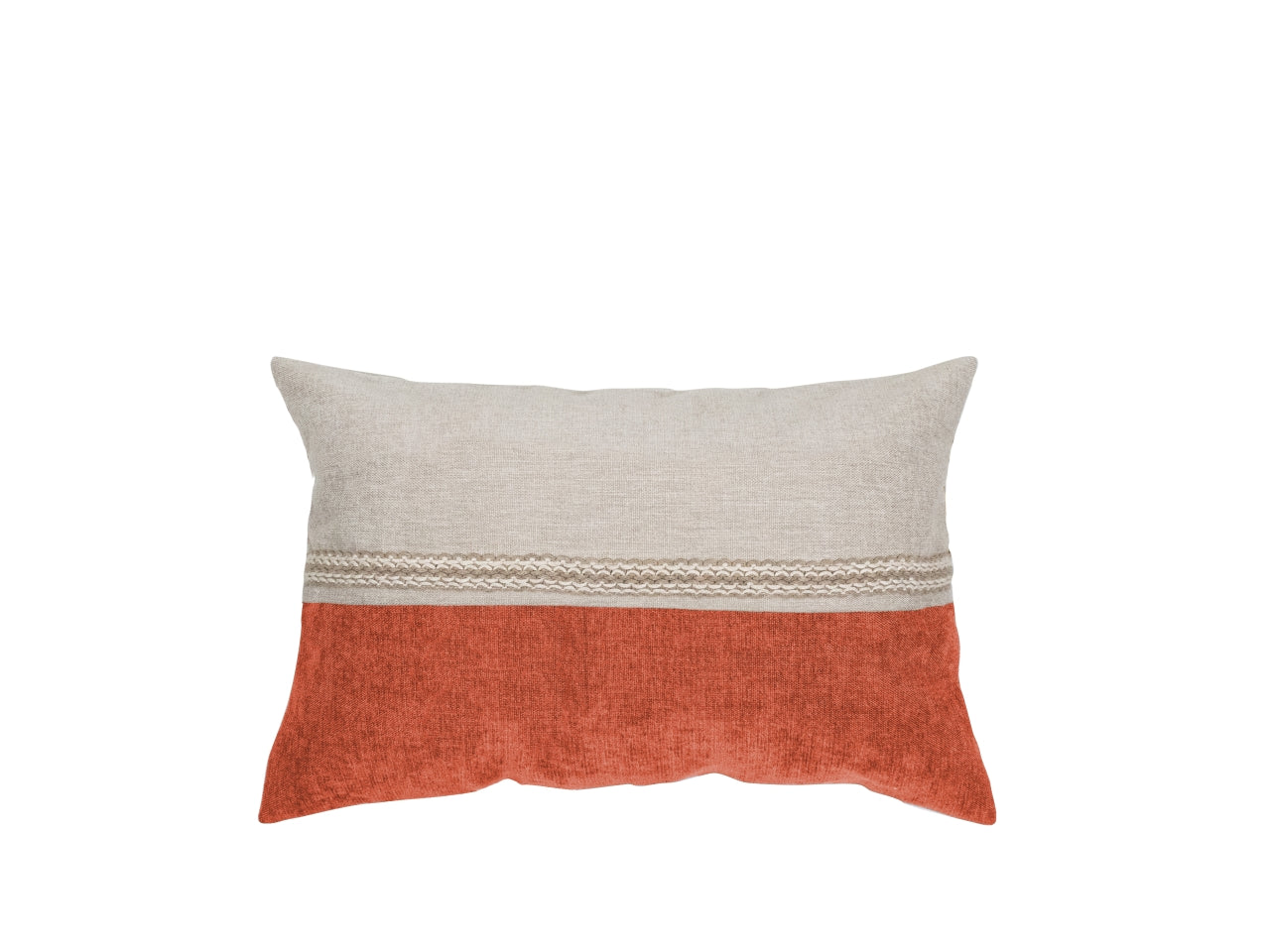 Cuscino decorativo rettangolare jacquard ruggine in velluto 30x50 cm - Cotton & Color srl