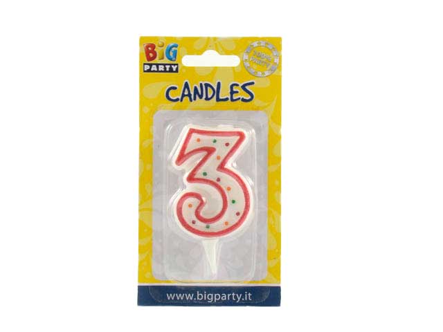 Candelina numerale "3" cc06033