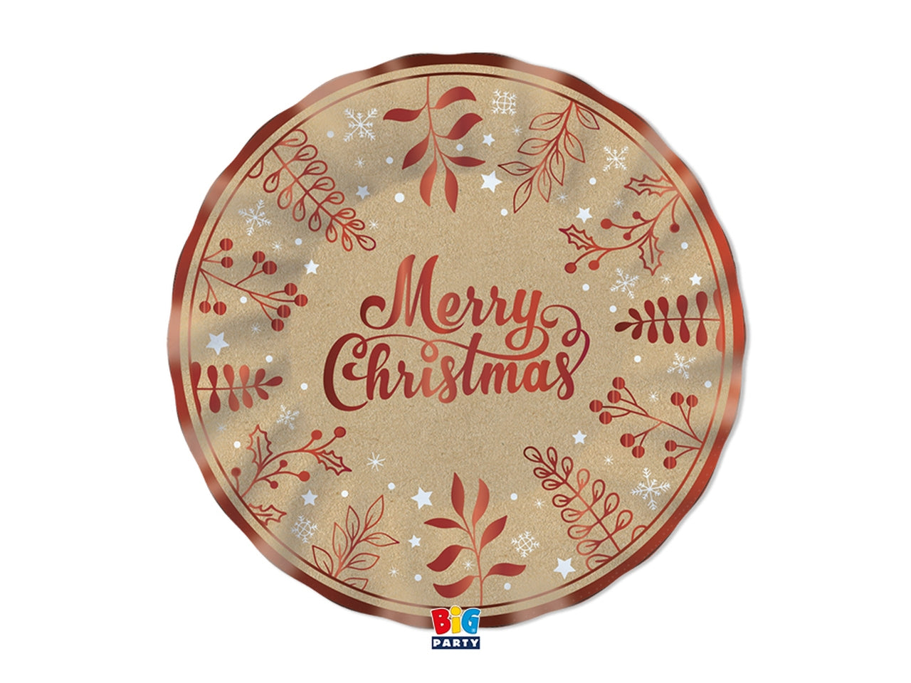 Piatti 30cm kraft xmas la confezione comprende 6 piatti