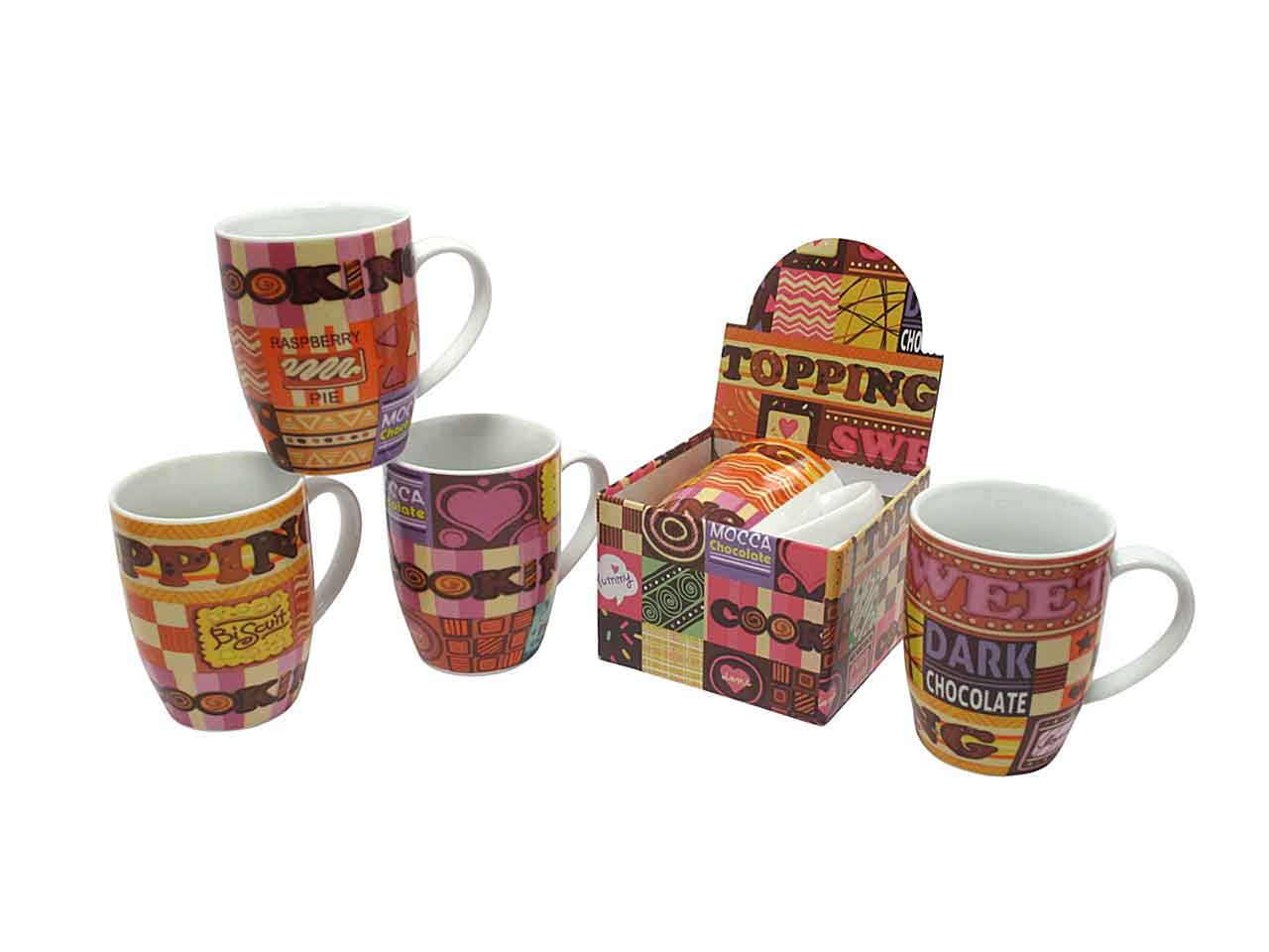 Tazza h.11cm patchword