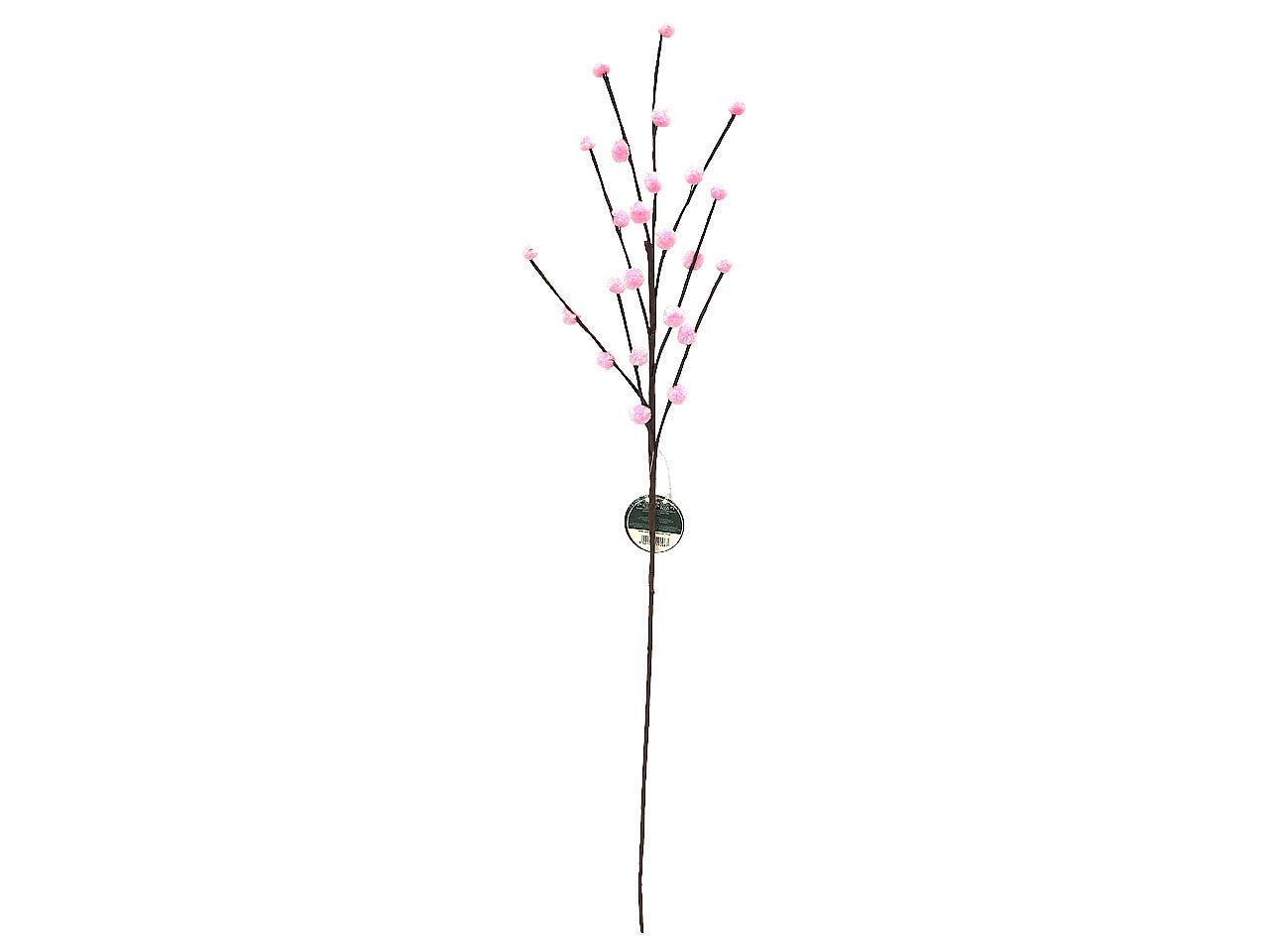 Ramo c/palline floccate rosa 71cm