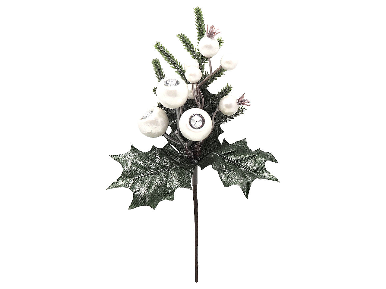 Pick c/foglie e aghi di pino h.22.5 cm