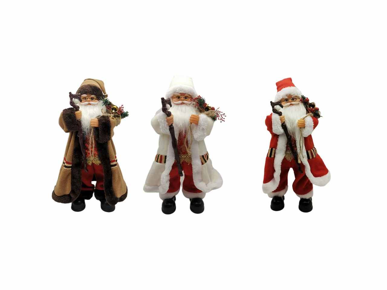 Babbo natale 50cm assortiti con musiche/luci/movimenti