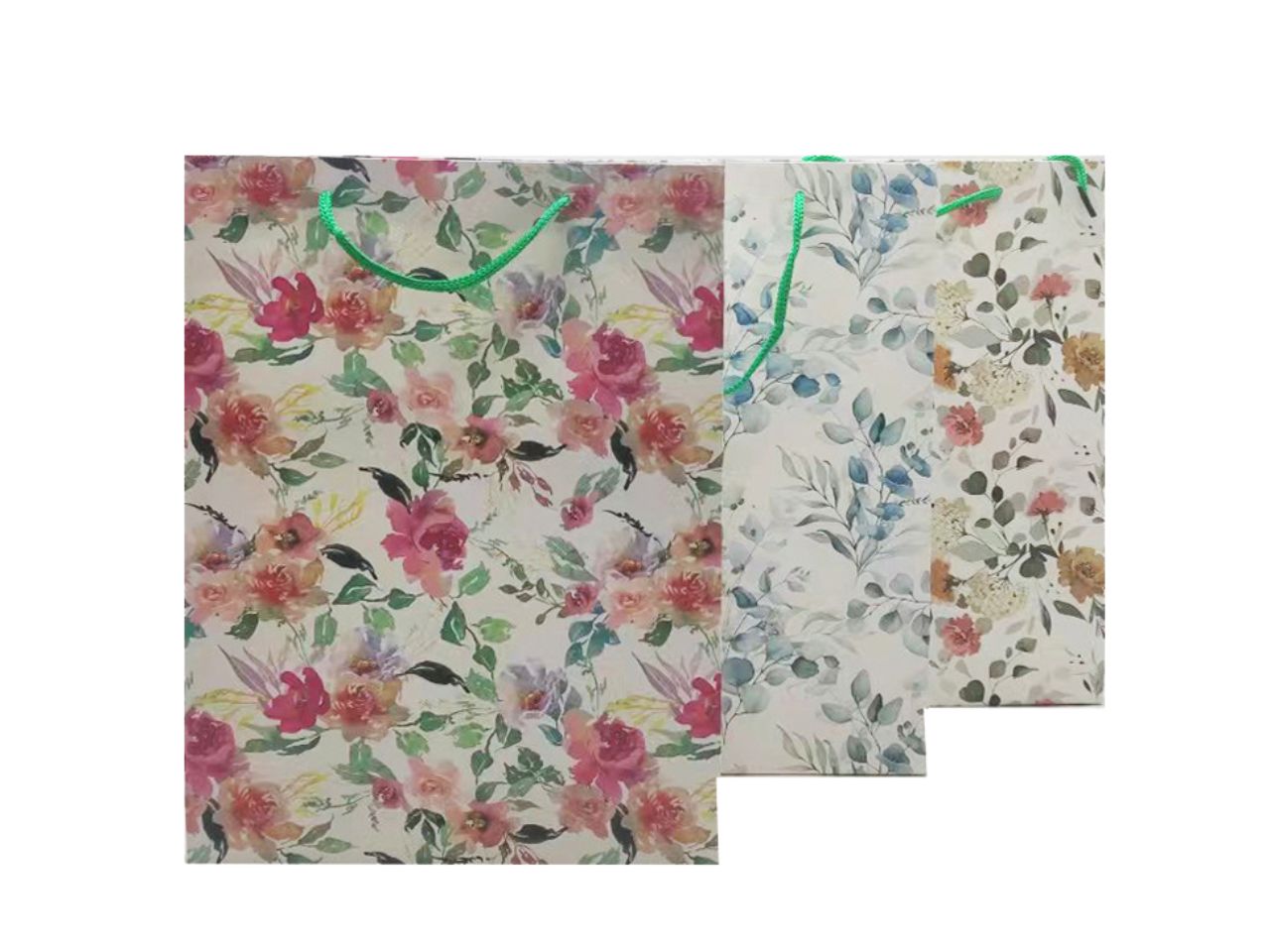 Borsa carta disegno cuori merletto h.46x33x10cm 2 assortimenti