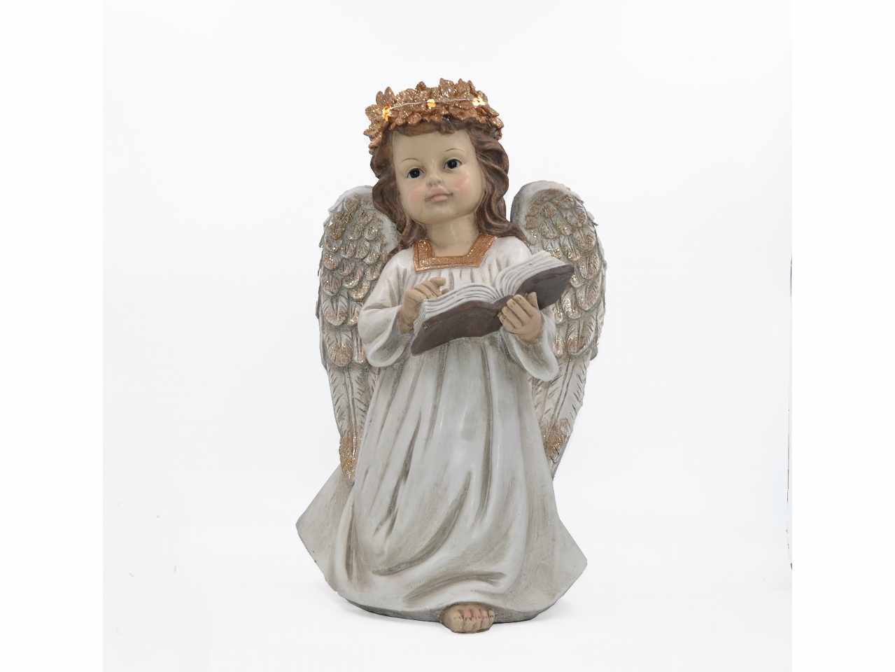 Angelo in resina luce 42cm