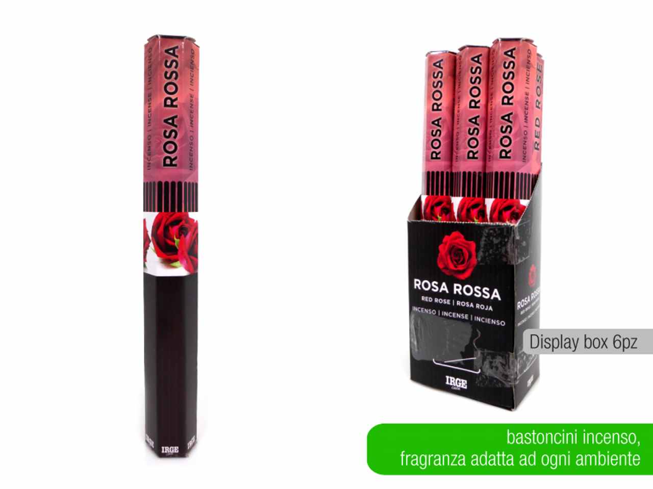 Incenso rosa rossa 20 pezzi deo4302a