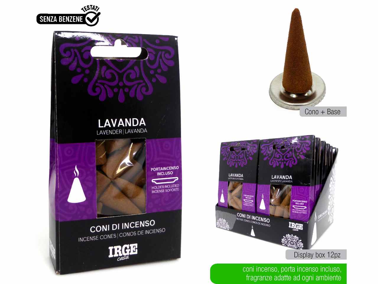 Incenso lavanda 12 pezzi deo4320a