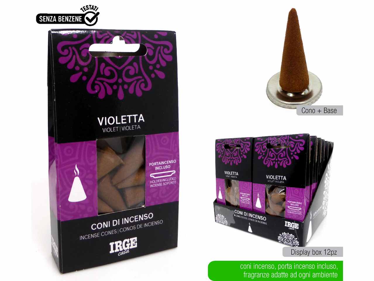 Incenso violetta 12 pezzi deo4329a