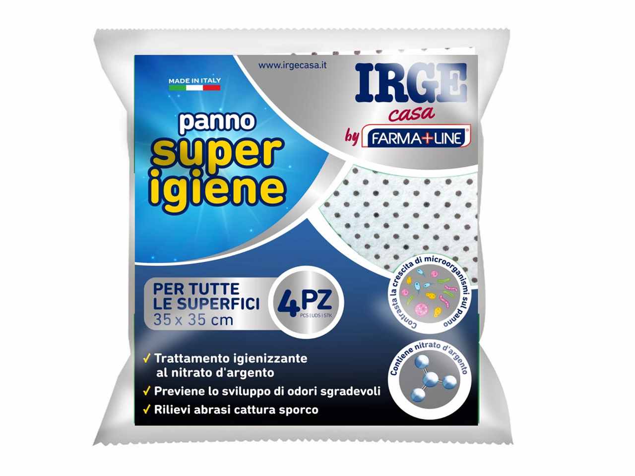 Panno multiuso super igiene 4 pezzi pan5143a