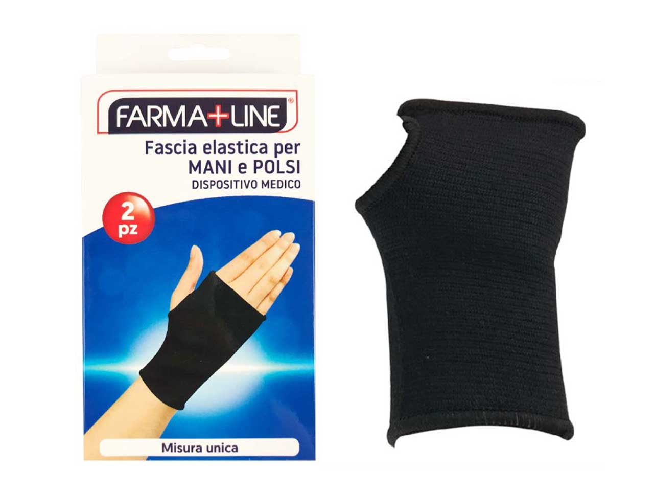 Fascia elastica per mani polsi - dispositivo medico - misura unica- confezione da 2 fasce
