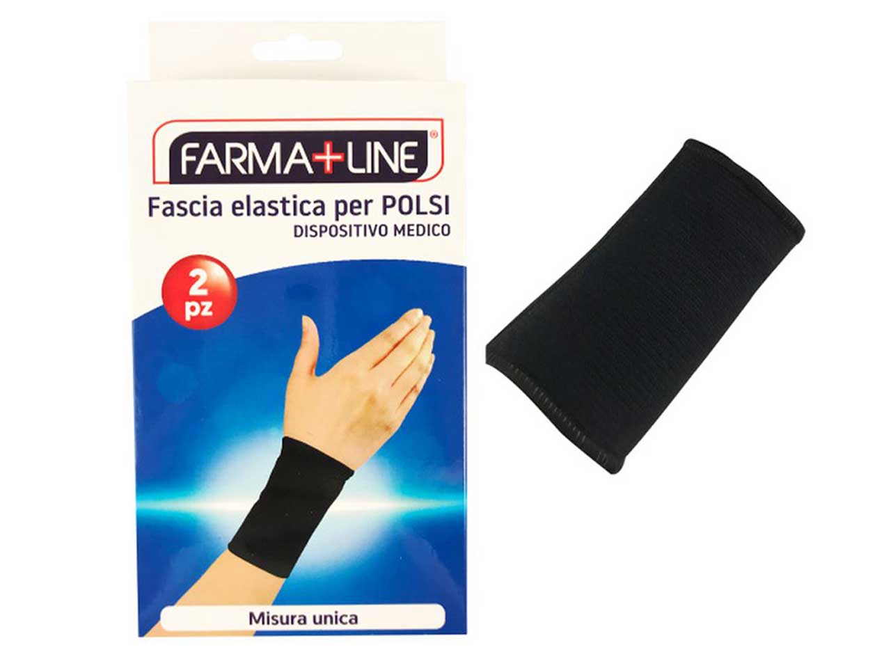 Fascia elastica per polsi - dispositivo medico - misura unica- confezione da 2 fasce