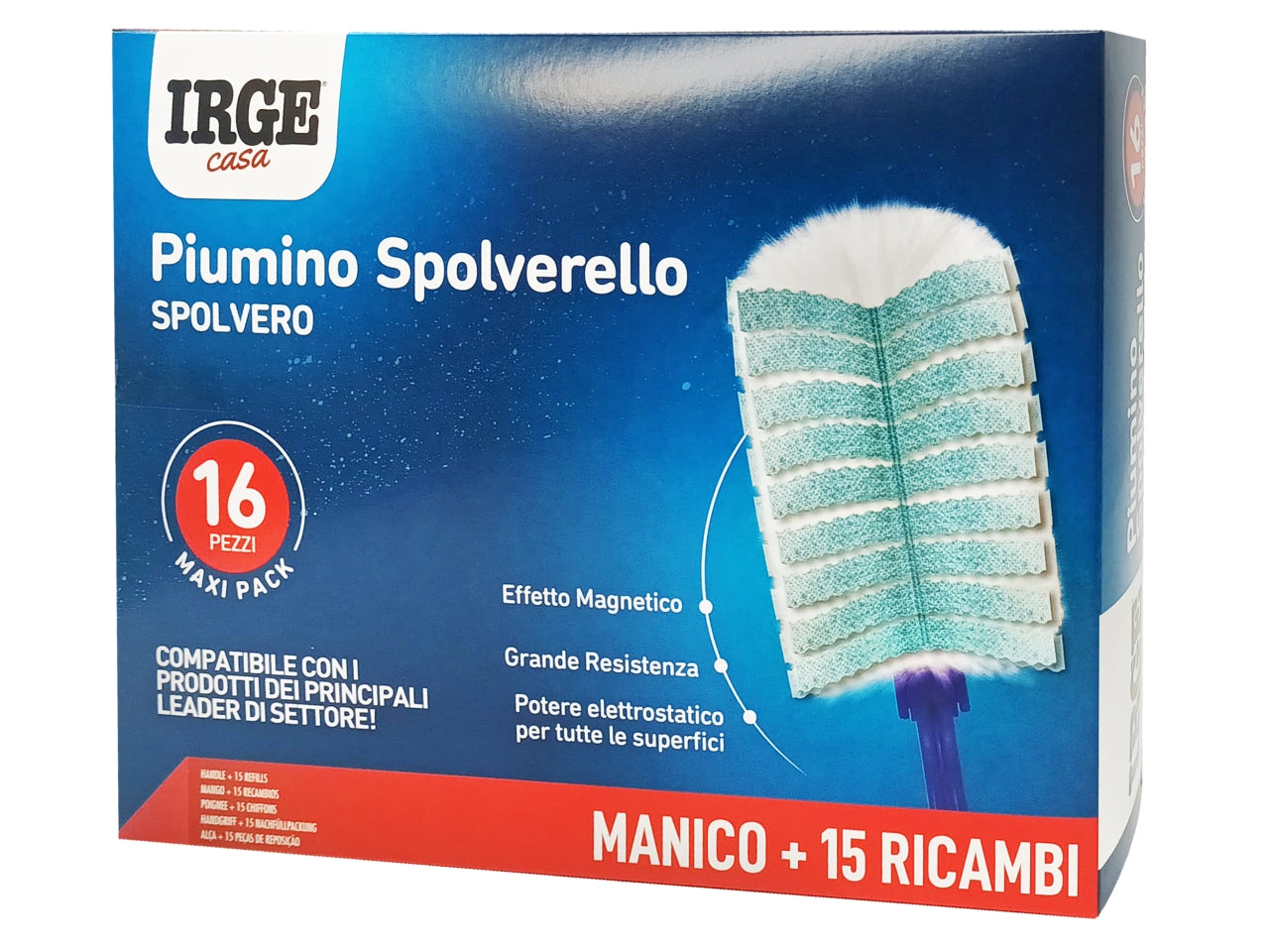 Spolverello piumino 15 pezzi + manichetto