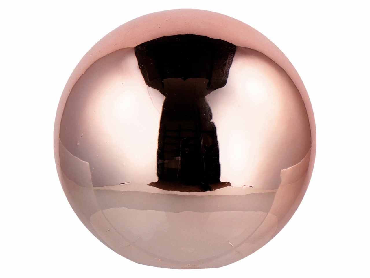 Sfera in ceramica natalizia d.7,5cm nei colori oro argento e rosa